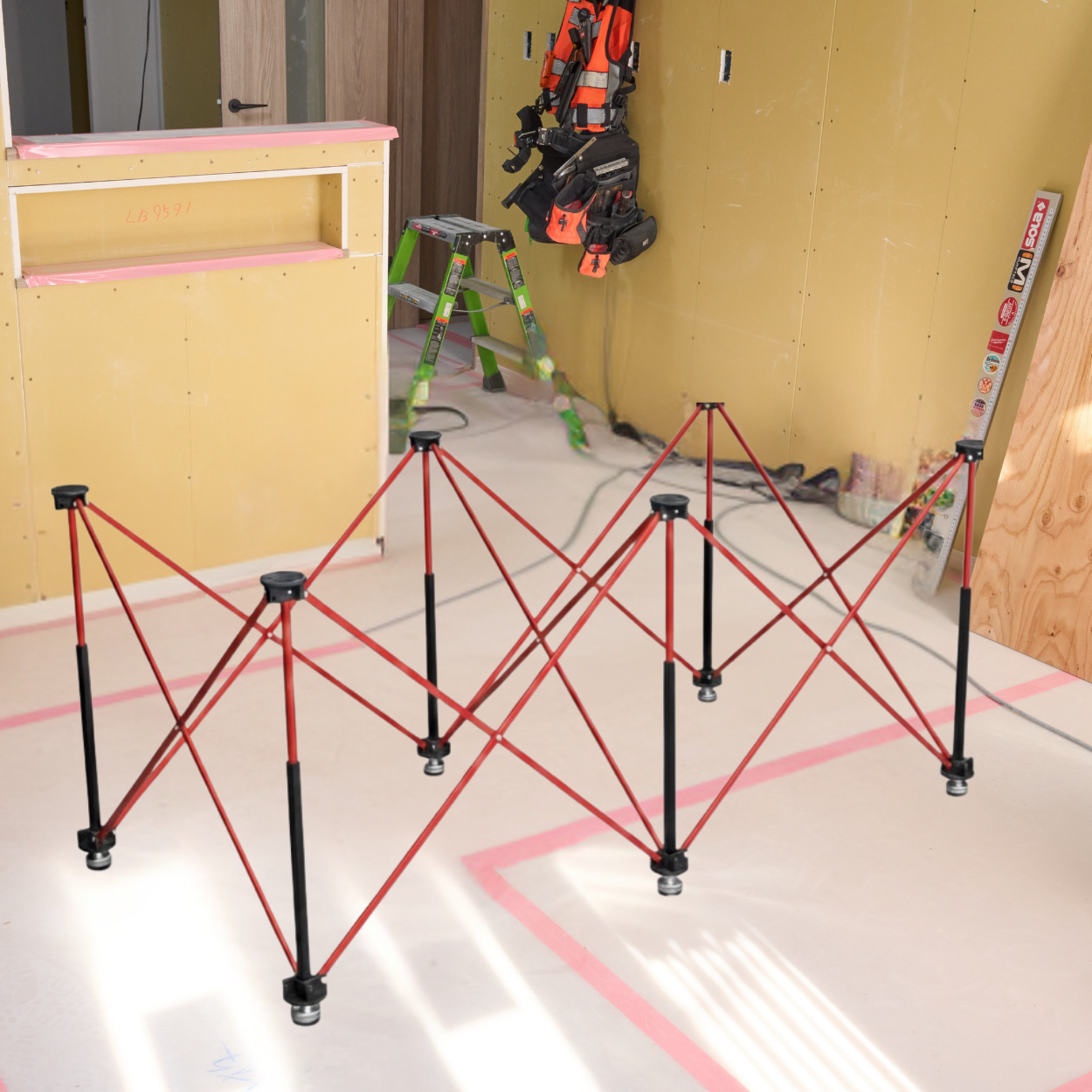 のび台 レッド W1400H650 W700H650