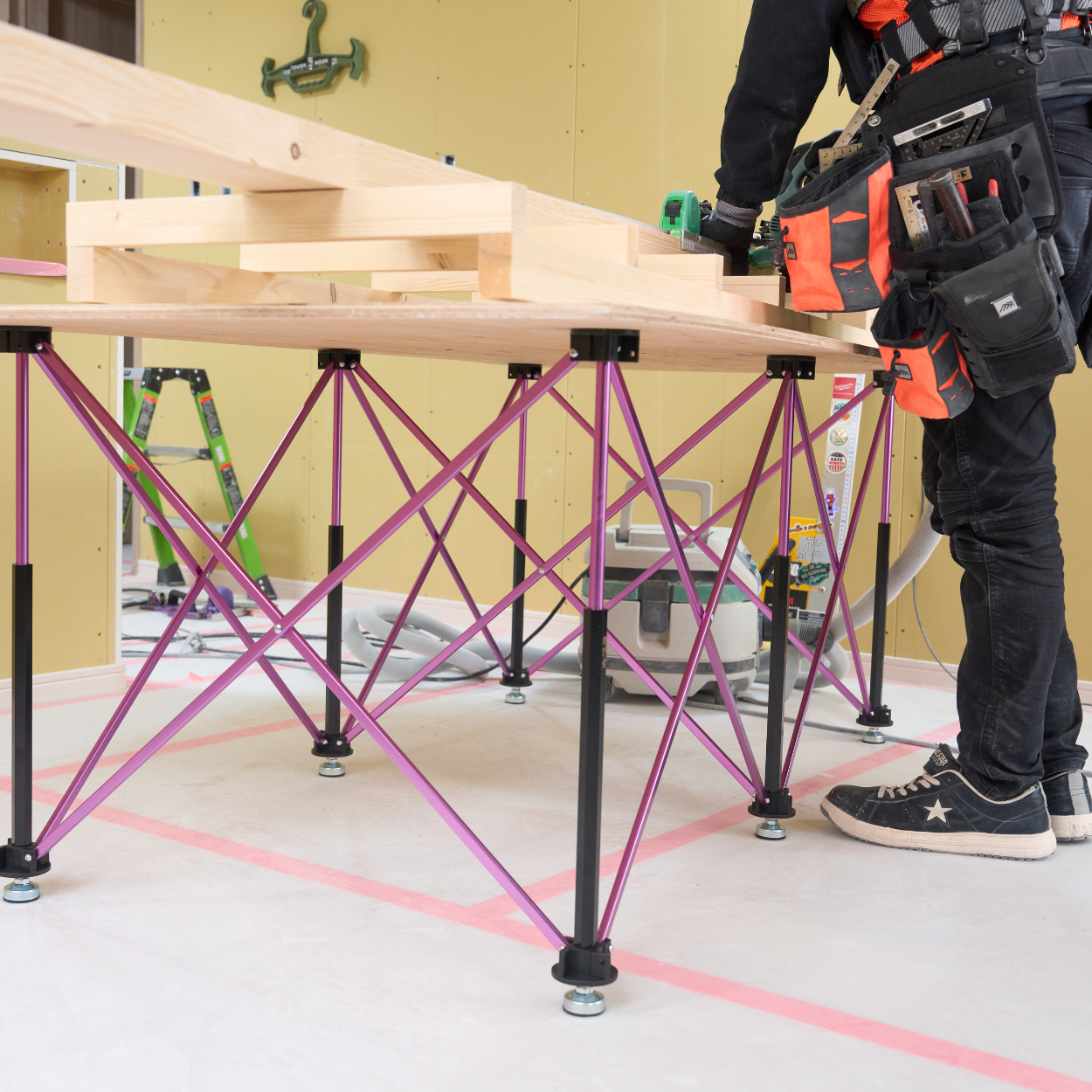 のび台 パープル W1400H650 W700H650