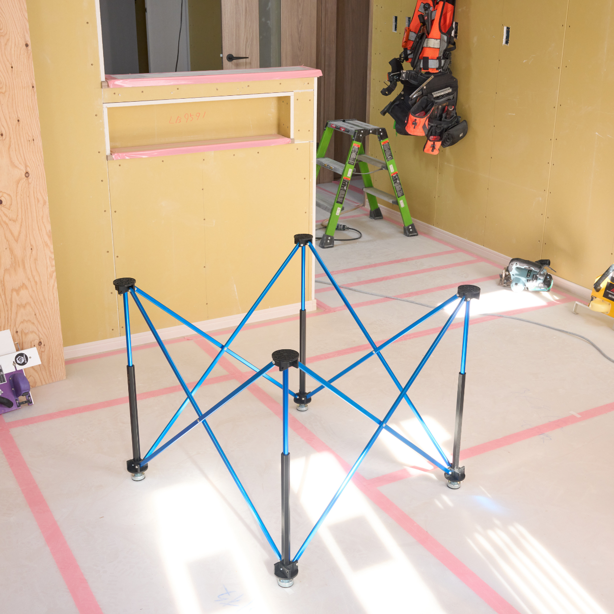 のび台 ブルー W1400H650 W700H650