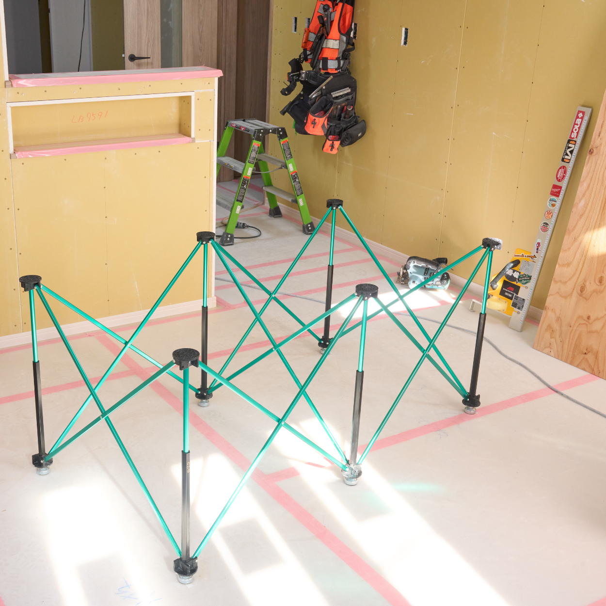 のび台 グリーン W1400H650 W700H650